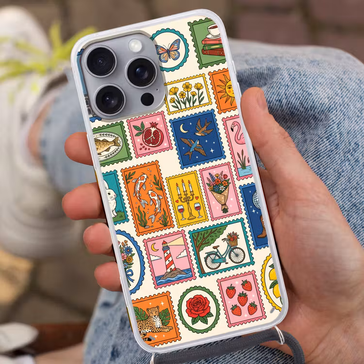 Gebouw - Koepel - Architectuur - Klassiek - Grijs Hoesje iPhone 16 Pro Max met koord klein -sfeer3