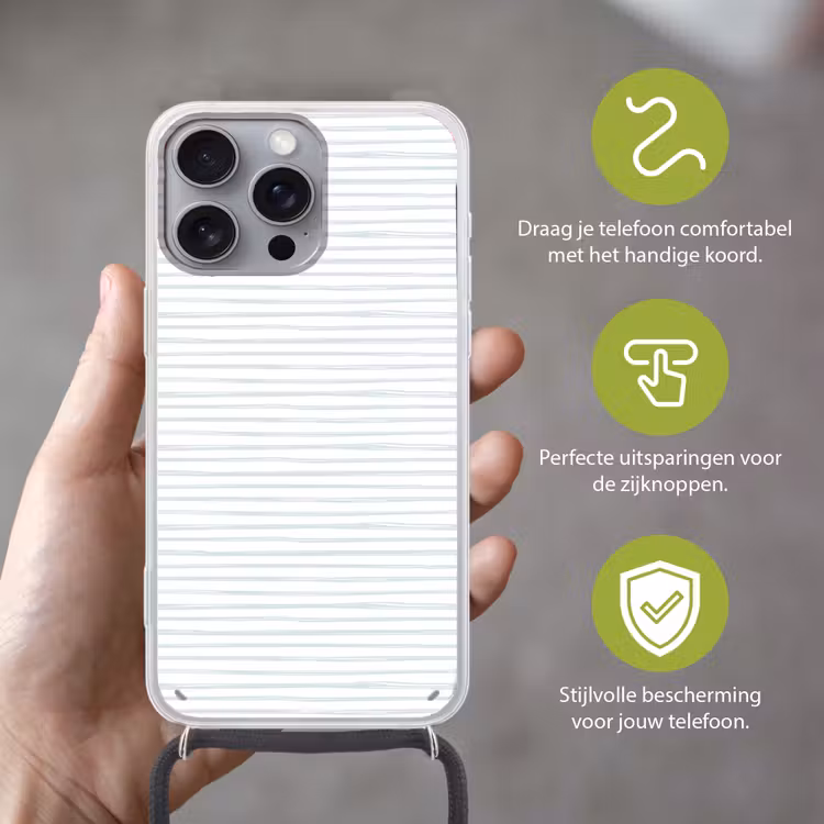 Zee - Sfeer - Strepen - Groen Hoesje iPhone 16 Pro Max met koord klein 804 -sfeer2_NL