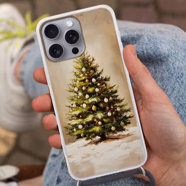 Kerst - Sfeer - Groen Hoesje iPhone 16 Pro Max met koord klein -sfeer3