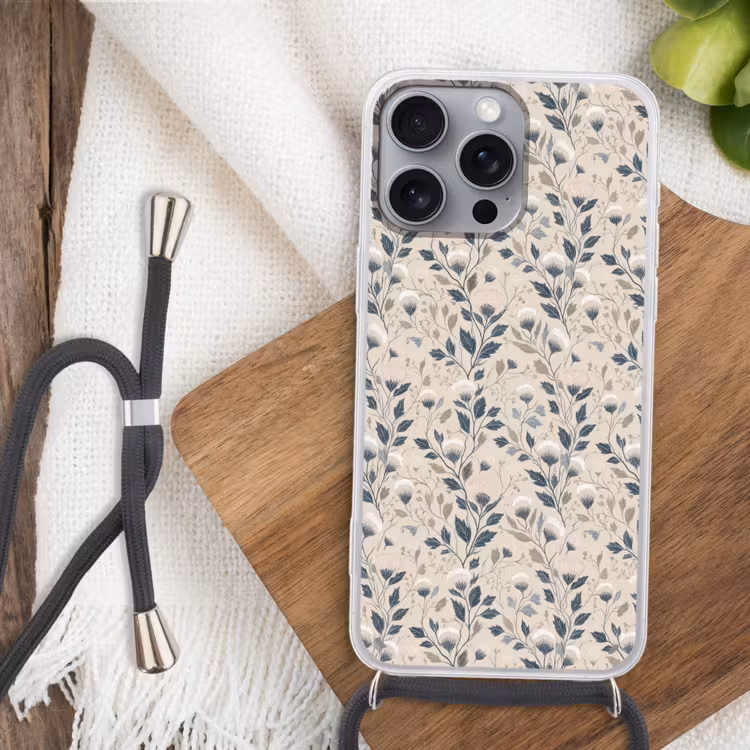 Klassiek - Botanisch - Kleurrijk Hoesje iPhone 16 Pro Max met koord klein 804 -sfeer4