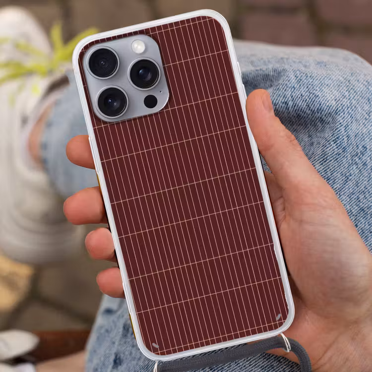 Lijnen - Patroon - Bordeaux Hoesje iPhone 16 Pro Max met koord klein 804 -sfeer3