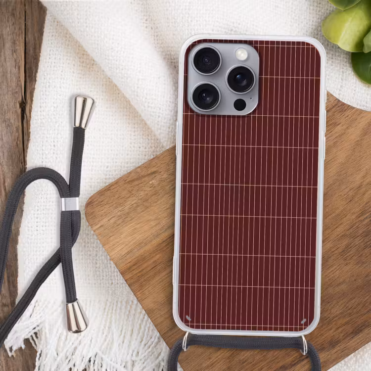 Lijnen - Patroon - Bordeaux Hoesje iPhone 16 Pro Max met koord klein 804 -sfeer4