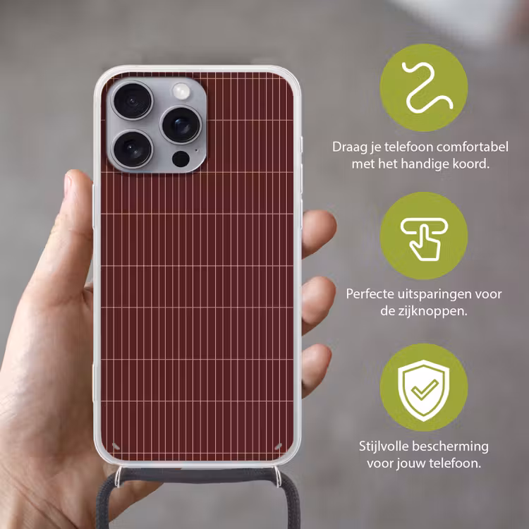 Lijnen - Patroon - Bordeaux Hoesje iPhone 16 Pro Max met koord klein 804 -sfeer2_NL