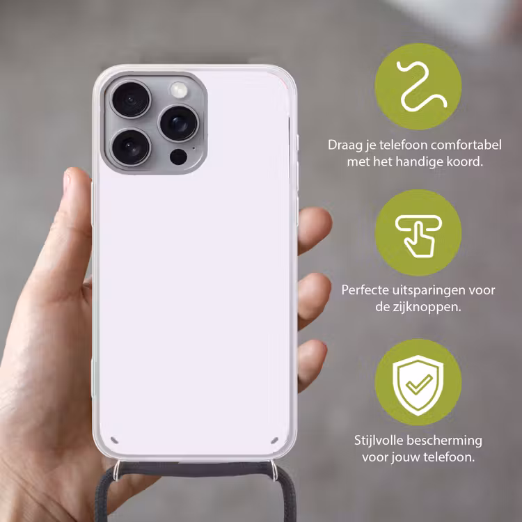 Lilac - Luxe - Paars Hoesje iPhone 16 Pro Max met koord klein 804 -sfeer2_NL