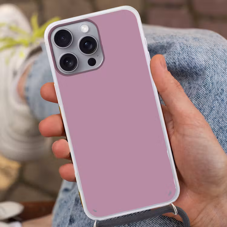 Lilac - Paars - Mauve Hoesje iPhone 16 Pro Max met koord klein 804 -sfeer3