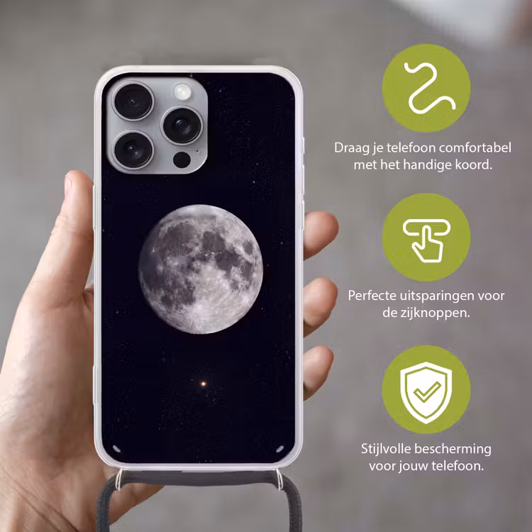 Telefoonhoesje met koord - Maan - Sterren - Ruimte — 4