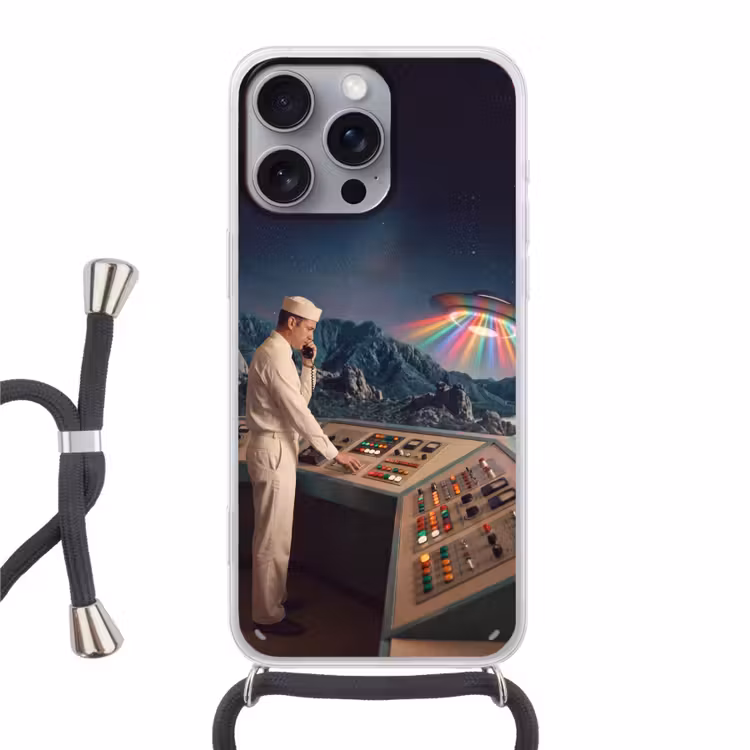 Telefoonhoesje met koord - Man - Controlekamer - Strand — 1