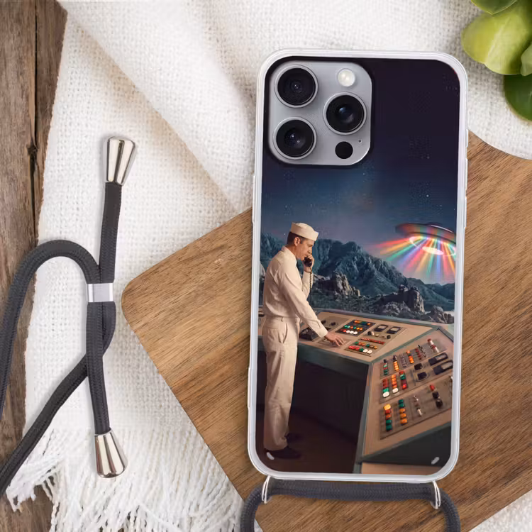 Telefoonhoesje met koord - Man - Controlekamer - Strand — 3