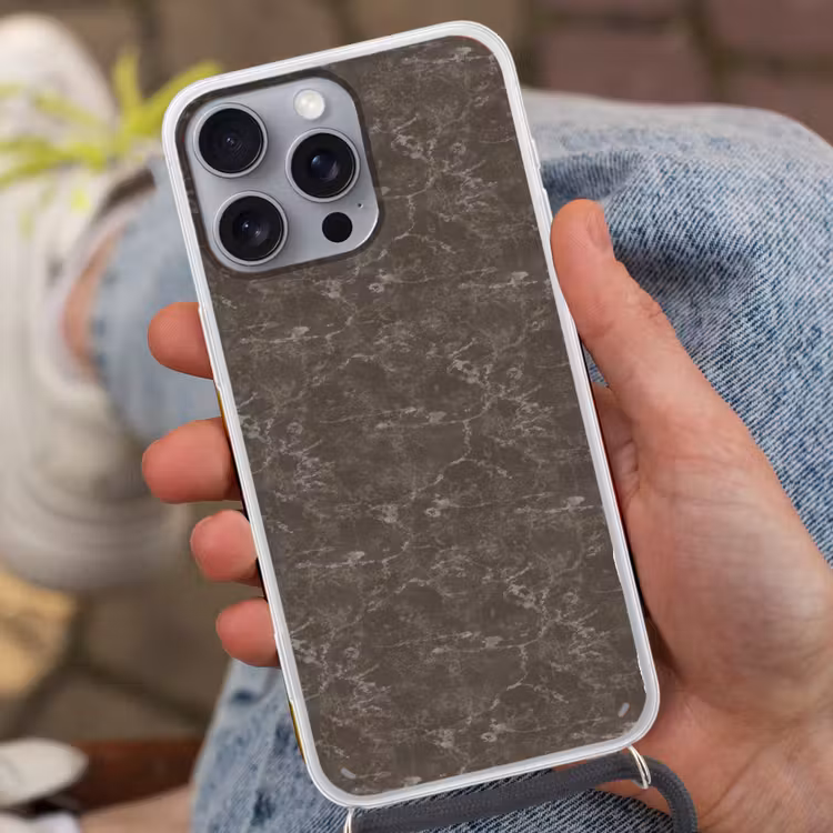 Marmer - Aders - Bruin Hoesje iPhone 16 Pro Max met koord klein 804 -sfeer3