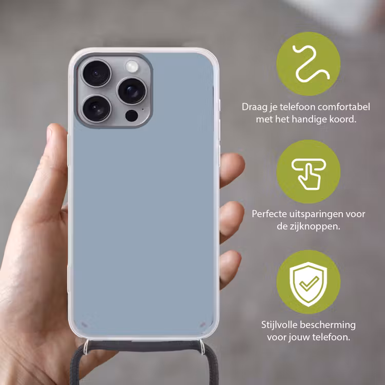 Mellow - Breeze - Blauw Hoesje iPhone 16 Pro Max met koord klein 804 -sfeer2_NL