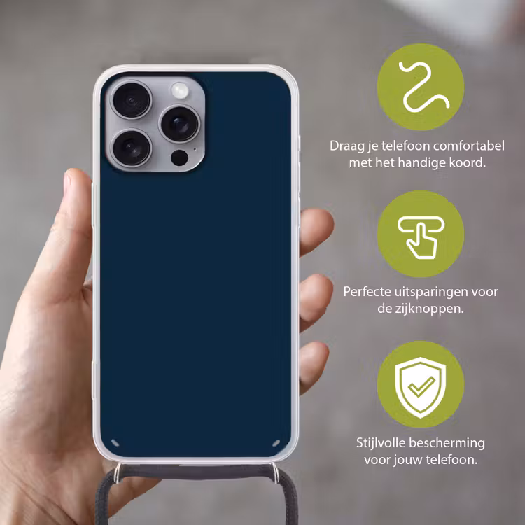 Midnight - Blue - Blauw Hoesje iPhone 16 Pro Max met koord klein 804 -sfeer2_NL