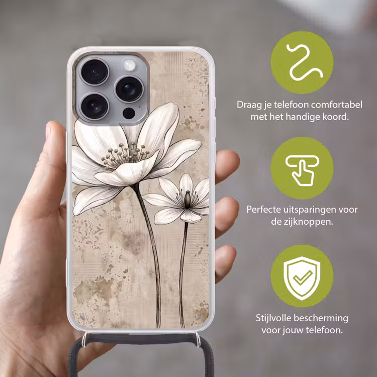 Modern - Design - Wit Hoesje iPhone 16 Pro Max met koord klein -sfeer2_NL
