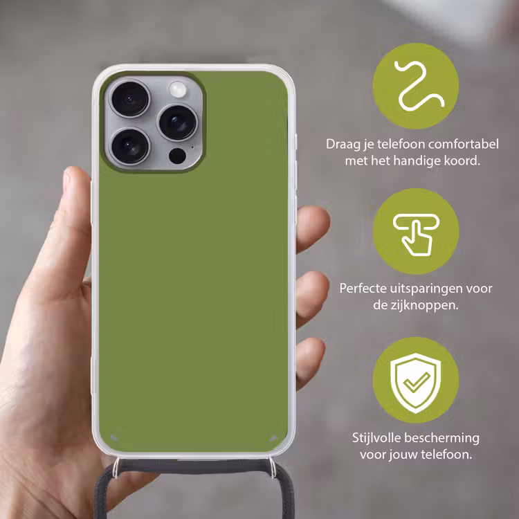 Moss - Green - Groen Hoesje iPhone 16 Pro Max met koord klein 804 -sfeer2_NL