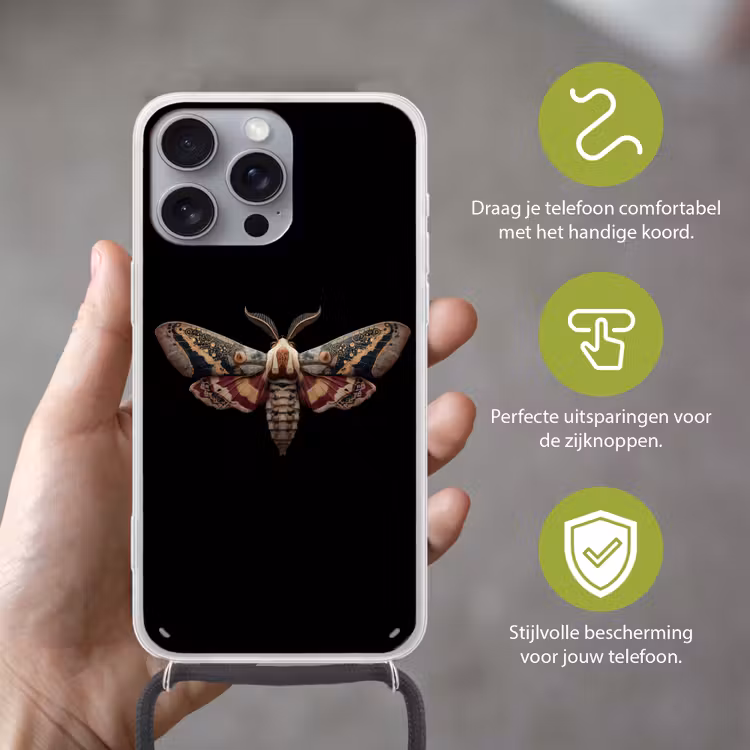 Mot - Oosterse patronen - Sierlijk Hoesje iPhone 16 Pro Max met koord klein -sfeer2_NL