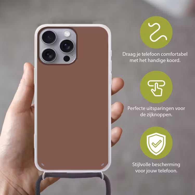 Muted - Chestnut - Bruin Hoesje iPhone 16 Pro Max met koord klein 804 -sfeer2_NL