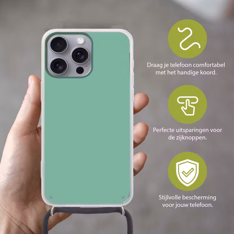 Ocean - Jade - Groen Hoesje iPhone 16 Pro Max met koord klein 804 -sfeer2_NL