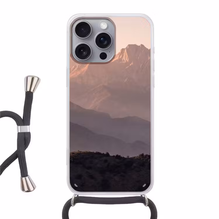 Panorama - Landschap - Bergen Hoesje iPhone 16 Pro Max met koord klein -3d