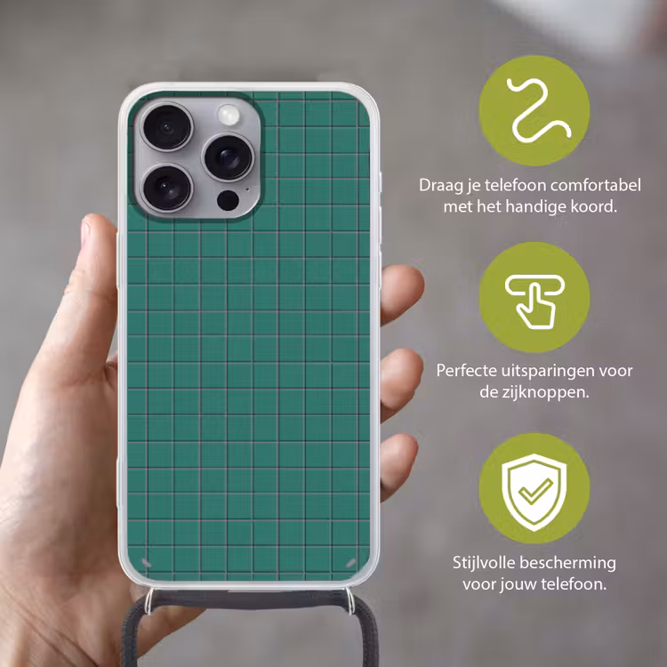 Patroon - Patroon - Smaragd Hoesje iPhone 16 Pro Max met koord klein 804 -sfeer2_NL