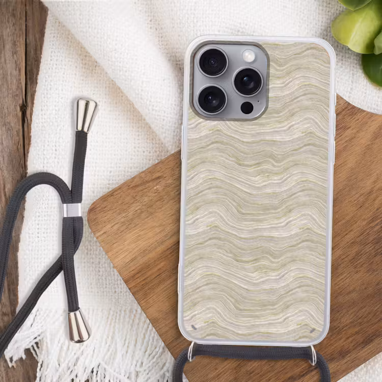 Patroon - Sereen - Groen Hoesje iPhone 16 Pro Max met koord klein 804 -sfeer4