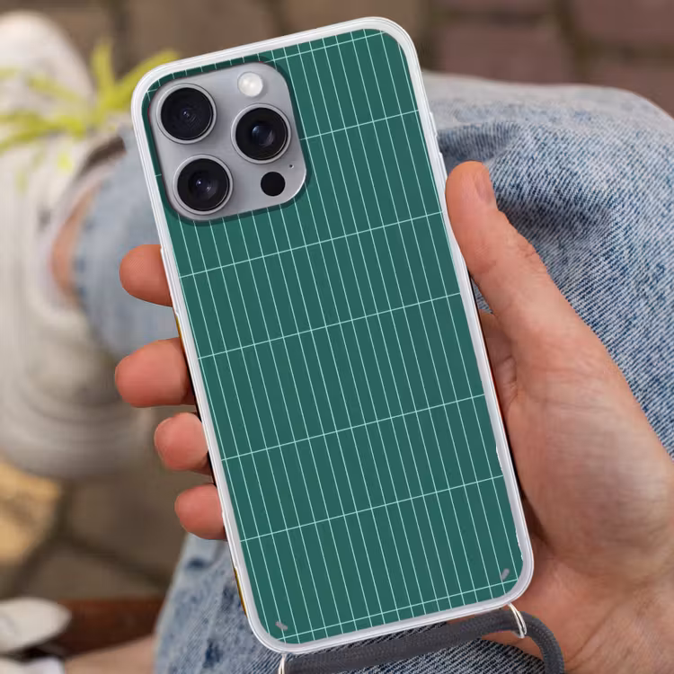 Patroon - Tegel - Saliegroen Hoesje iPhone 16 Pro Max met koord klein 804 -sfeer3