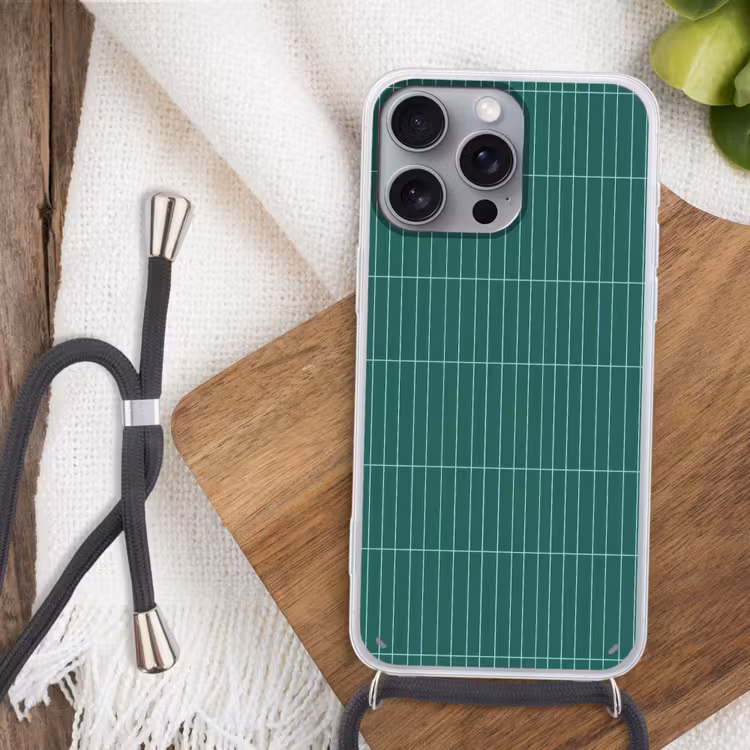 Patroon - Tegel - Saliegroen Hoesje iPhone 16 Pro Max met koord klein 804 -sfeer4