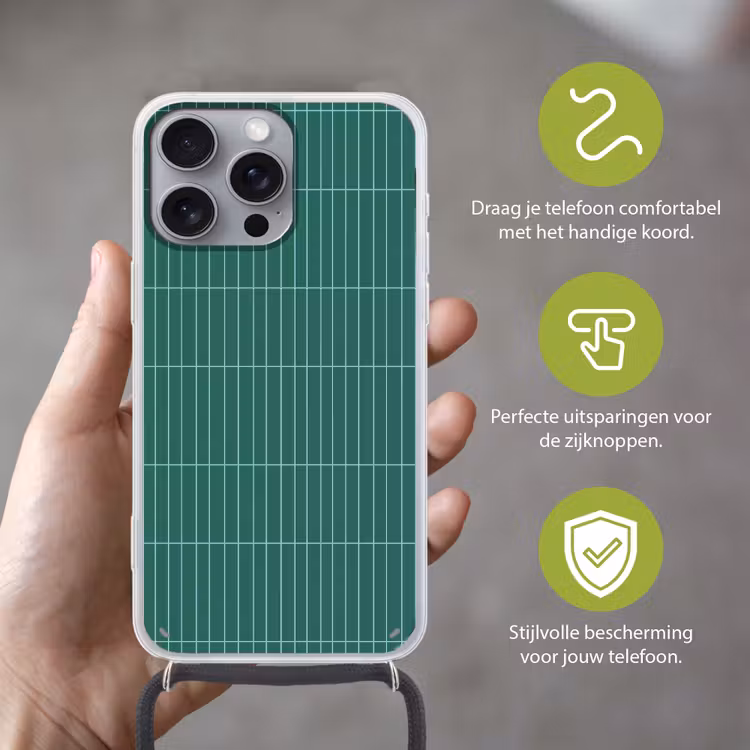 Patroon - Tegel - Saliegroen Hoesje iPhone 16 Pro Max met koord klein 804 -sfeer2_NL