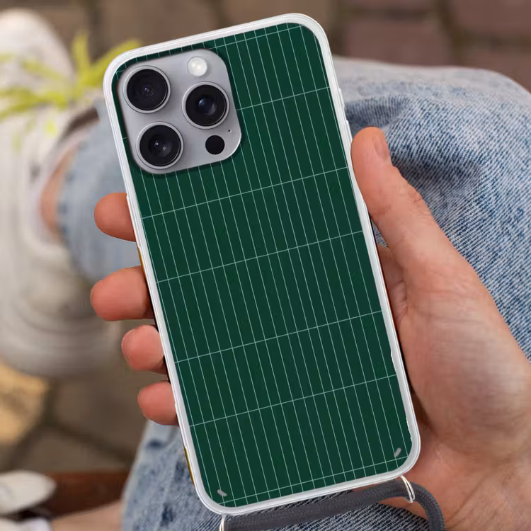 Patroon - Tegels - Donkergroen Hoesje iPhone 16 Pro Max met koord klein 804 -sfeer3