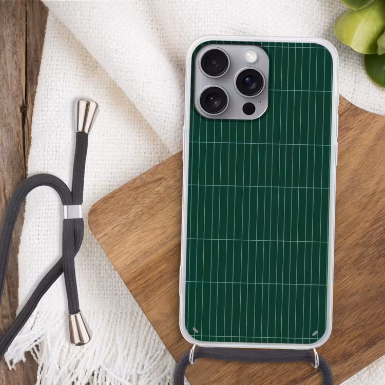 Patroon - Tegels - Donkergroen Hoesje iPhone 16 Pro Max met koord klein 804 -sfeer4