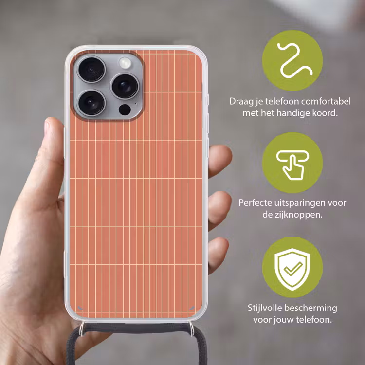 Patroon - Tegels - Terracotta Hoesje iPhone 16 Pro Max met koord klein 804 -sfeer2_NL