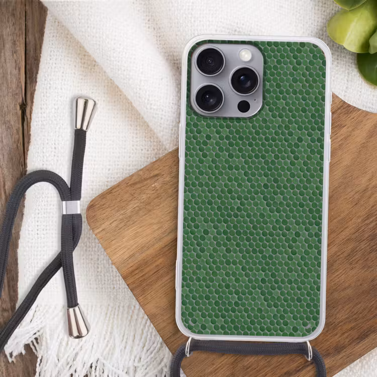 Penny - Mozaïek - Bosgroen - Green Hoesje iPhone 16 Pro Max met koord klein 804 -sfeer4