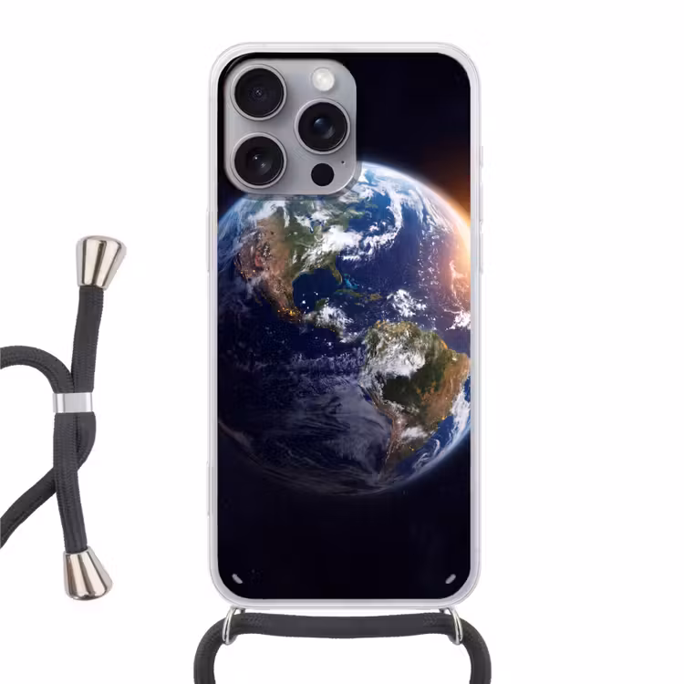 Telefoonhoesje met koord - Planeet - Ruimte - Kosmos - Planeet - Ruimte - Kosmos Hoesje iPhone 16 Pro Max met koord klein