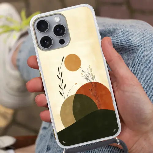 Planten - Abstract - Vormen Hoesje iPhone 16 Pro Max met koord klein -sfeer3