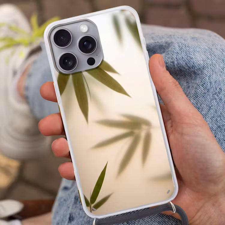 Planten - Bladeren - Natuur - Groen Hoesje iPhone 16 Pro Max met koord klein -sfeer3