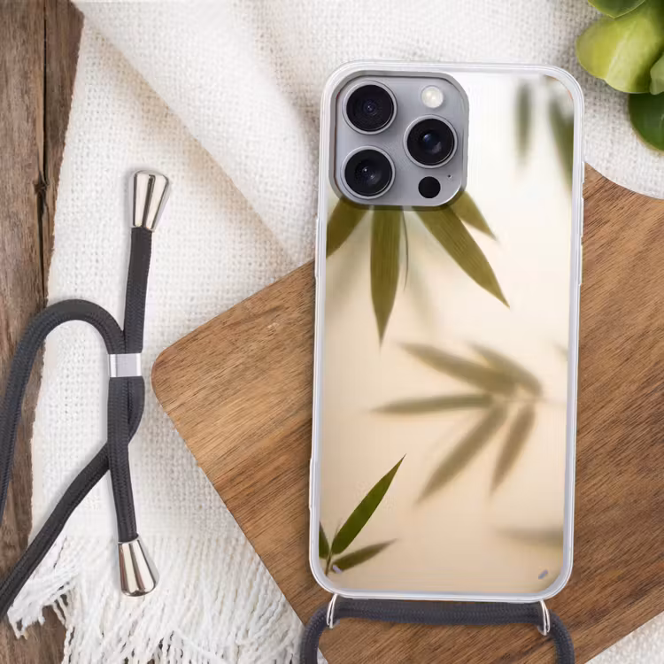Planten - Bladeren - Natuur - Groen Hoesje iPhone 16 Pro Max met koord klein -sfeer4