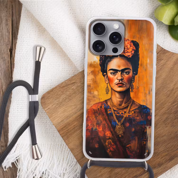 Portret - Sieraden - Schilderachtig Hoesje iPhone 16 Pro Max met koord klein -sfeer4