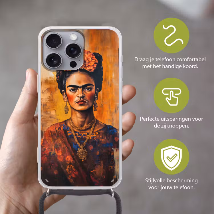 Portret - Sieraden - Schilderachtig Hoesje iPhone 16 Pro Max met koord klein -sfeer2_NL