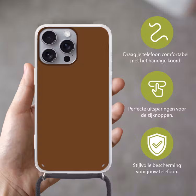 Rich - Espresso - Bruin Hoesje iPhone 16 Pro Max met koord klein 804 -sfeer2_NL