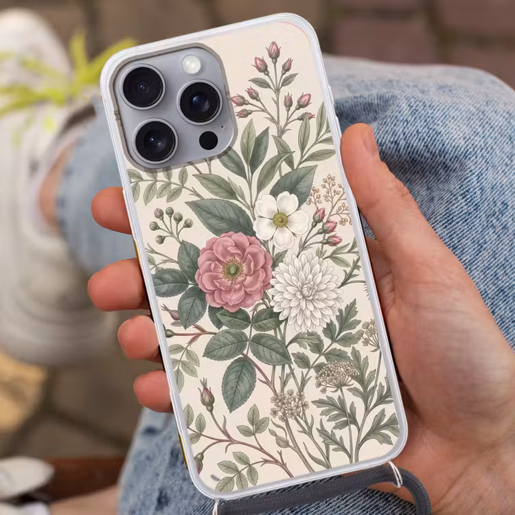 Romantisch - Design - Kleurrijk Hoesje iPhone 16 Pro Max met koord klein -sfeer3