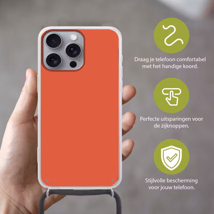 Rustic - Clay - Oranje Hoesje iPhone 16 Pro Max met koord klein 804 -sfeer2_NL