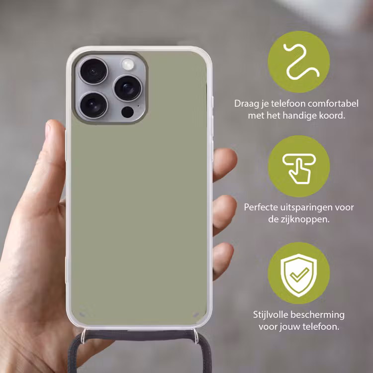 Sage - Mist - Groen Hoesje iPhone 16 Pro Max met koord klein 804 -sfeer2_NL