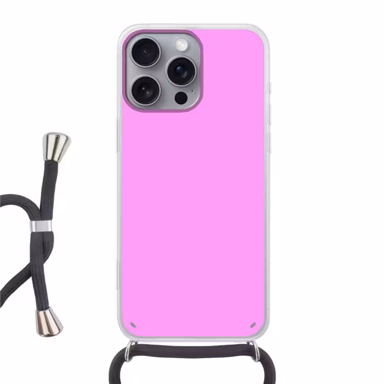 Soft - Lavender - Roze Hoesje iPhone 16 Pro Max met koord klein 804 -3d