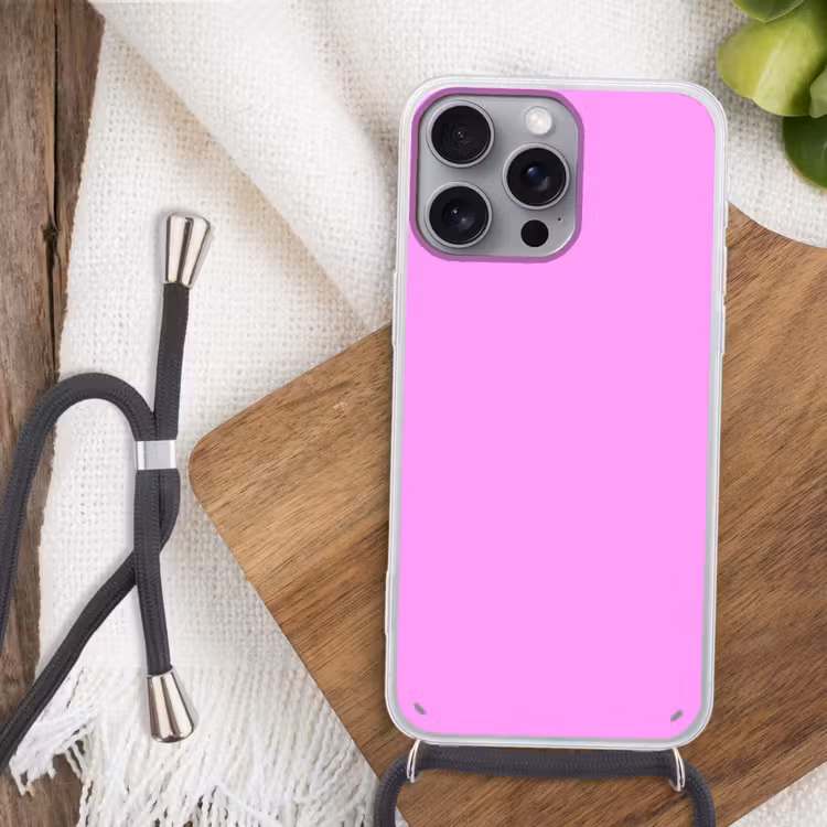 Soft - Lavender - Roze Hoesje iPhone 16 Pro Max met koord klein 804 -sfeer4