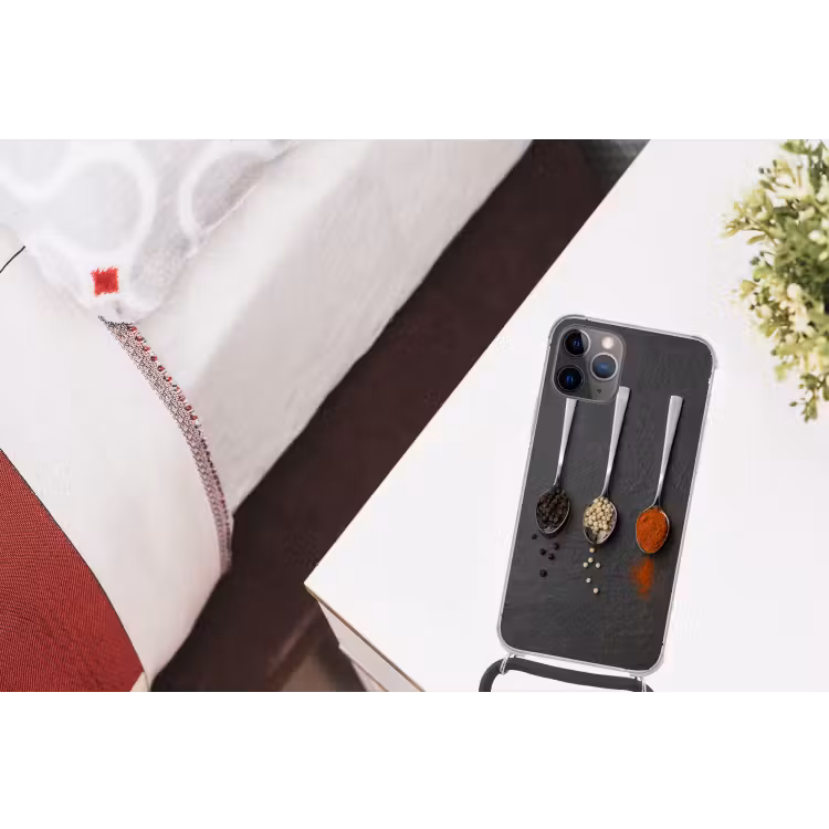 Specerijen - Lepels - Tafel - Rustiek - Kruiden Hoesje iPhone 12 Pro met koord klein -kamer