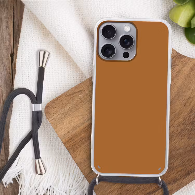 Spiced - Cinnamon - Bruin Hoesje iPhone 16 Pro Max met koord klein 804 -sfeer4