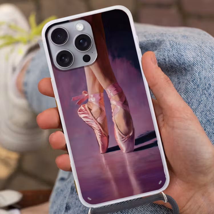 Spitzen - Paars - Contrast Hoesje iPhone 16 Pro Max met koord klein -sfeer3