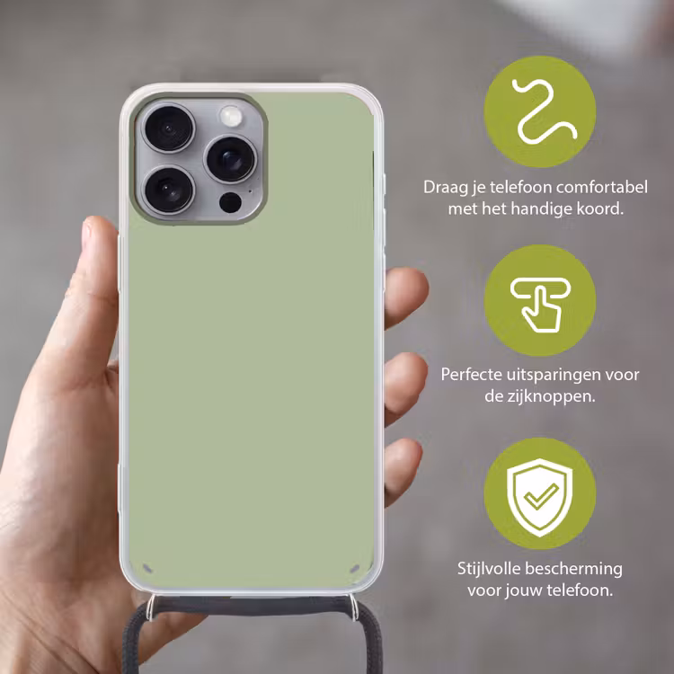 Spring - Sprint - Groen Hoesje iPhone 16 Pro Max met koord klein 804 -sfeer2_NL