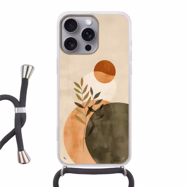 Takken - Vormen - Abstract Hoesje iPhone 16 Pro Max met koord klein -3d