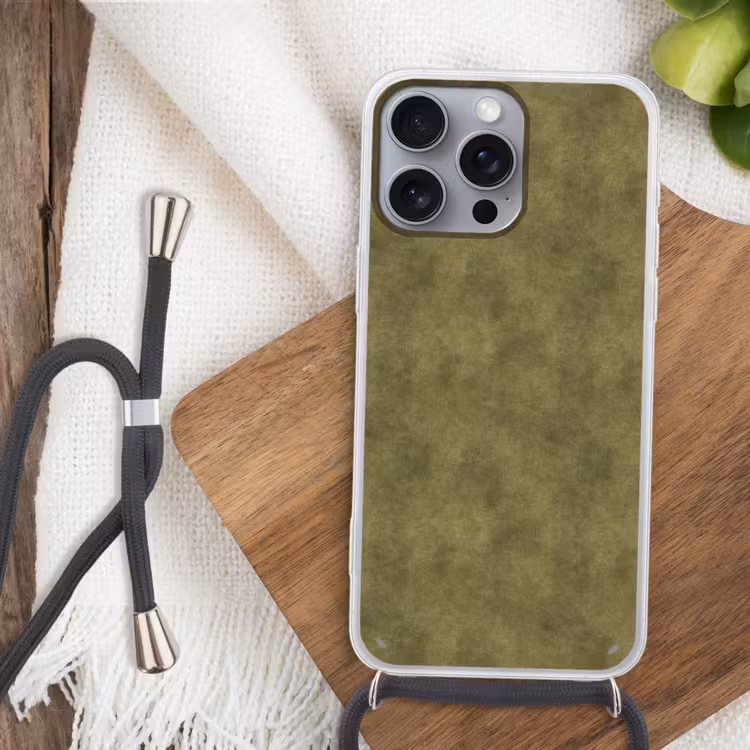 Textuur - Abstract - Groen Hoesje iPhone 16 Pro Max met koord klein 804 -sfeer4