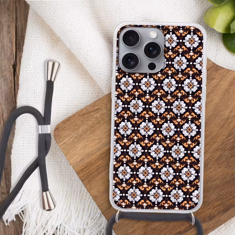 traditioneel - Element - Kleurrijk Hoesje iPhone 16 Pro Max met koord klein 804 -sfeer4