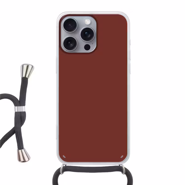 Valentine - Velvet - Rood Hoesje iPhone 16 Pro Max met koord klein 804 -3d